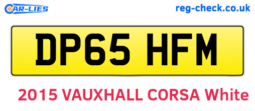 DP65HFM are the vehicle registration plates.