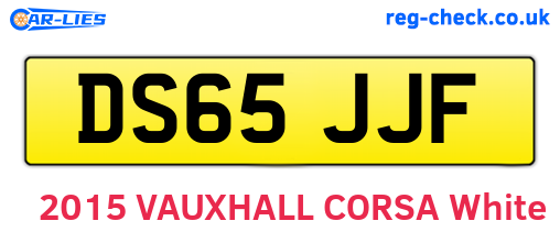 DS65JJF are the vehicle registration plates.