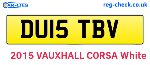 DU15TBV are the vehicle registration plates.