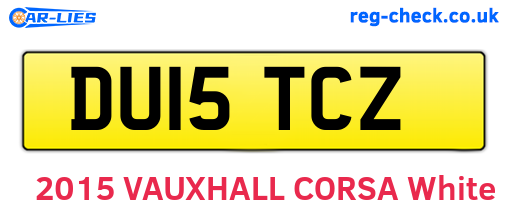 DU15TCZ are the vehicle registration plates.