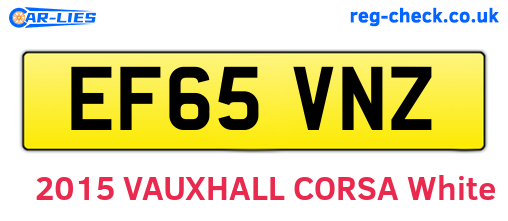 EF65VNZ are the vehicle registration plates.
