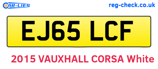 EJ65LCF are the vehicle registration plates.
