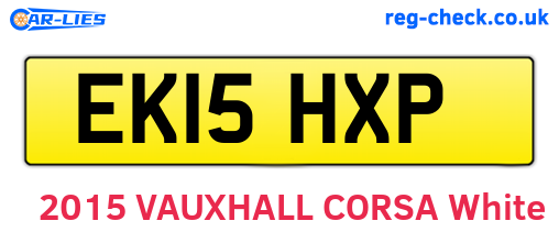 EK15HXP are the vehicle registration plates.
