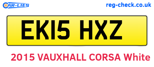 EK15HXZ are the vehicle registration plates.