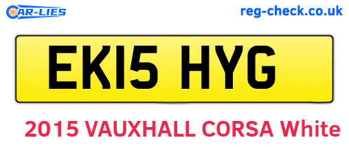 EK15HYG are the vehicle registration plates.