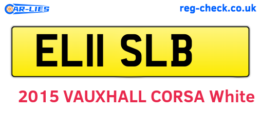 EL11SLB are the vehicle registration plates.