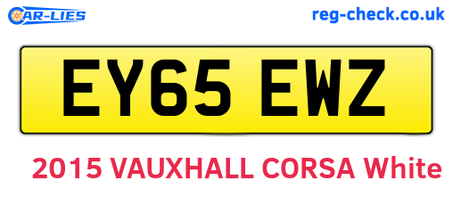 EY65EWZ are the vehicle registration plates.