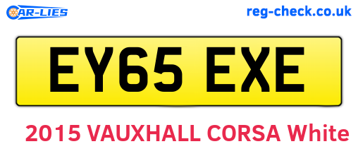 EY65EXE are the vehicle registration plates.