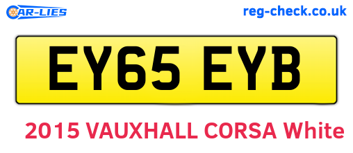 EY65EYB are the vehicle registration plates.