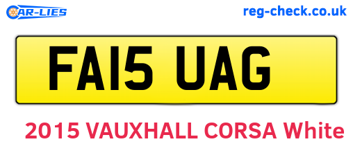 FA15UAG are the vehicle registration plates.