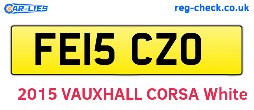 FE15CZO are the vehicle registration plates.