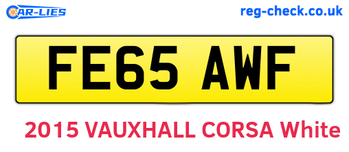FE65AWF are the vehicle registration plates.