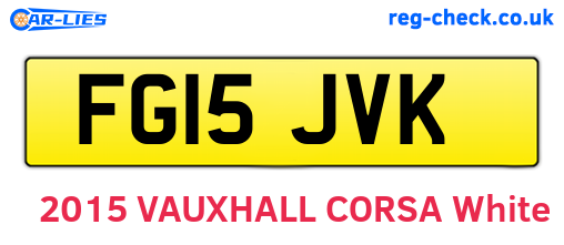 FG15JVK are the vehicle registration plates.