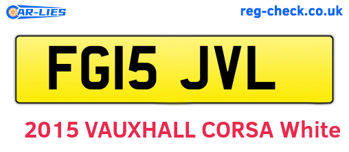 FG15JVL are the vehicle registration plates.