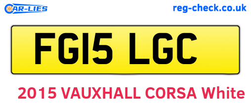 FG15LGC are the vehicle registration plates.