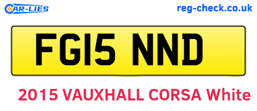 FG15NND are the vehicle registration plates.