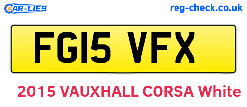 FG15VFX are the vehicle registration plates.