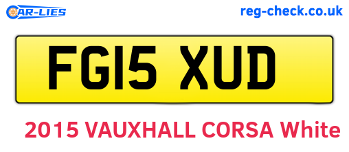 FG15XUD are the vehicle registration plates.