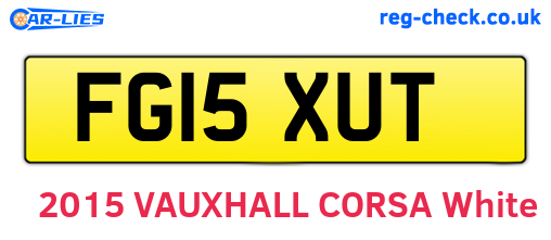 FG15XUT are the vehicle registration plates.