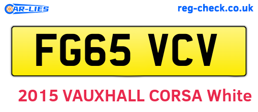 FG65VCV are the vehicle registration plates.