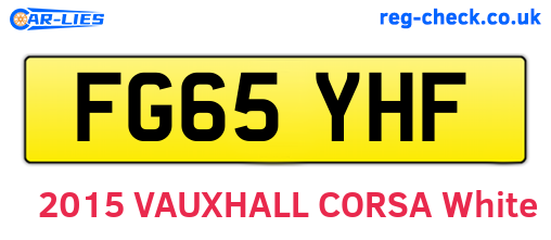 FG65YHF are the vehicle registration plates.