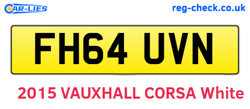 FH64UVN are the vehicle registration plates.