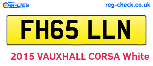 FH65LLN are the vehicle registration plates.