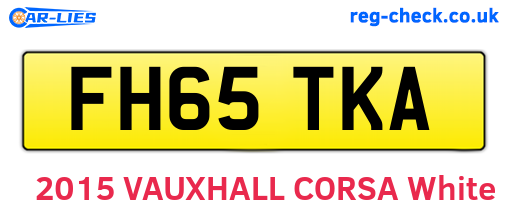 FH65TKA are the vehicle registration plates.