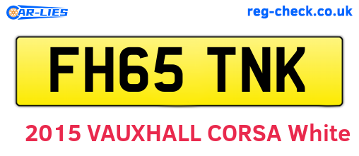 FH65TNK are the vehicle registration plates.