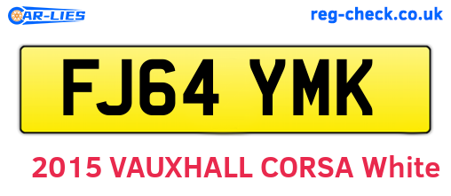 FJ64YMK are the vehicle registration plates.
