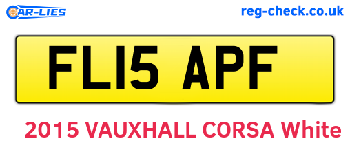 FL15APF are the vehicle registration plates.