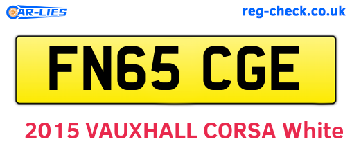 FN65CGE are the vehicle registration plates.