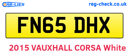 FN65DHX are the vehicle registration plates.