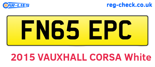 FN65EPC are the vehicle registration plates.