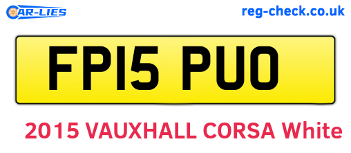 FP15PUO are the vehicle registration plates.