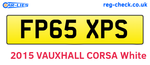 FP65XPS are the vehicle registration plates.