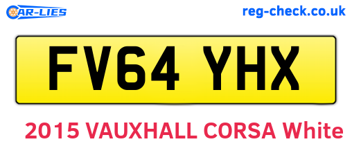 FV64YHX are the vehicle registration plates.