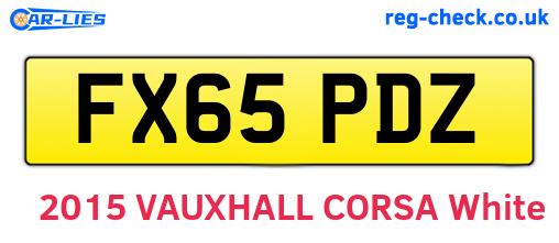 FX65PDZ are the vehicle registration plates.