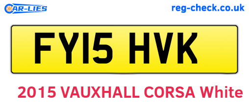 FY15HVK are the vehicle registration plates.