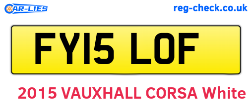 FY15LOF are the vehicle registration plates.