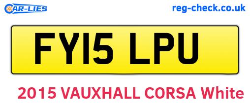 FY15LPU are the vehicle registration plates.