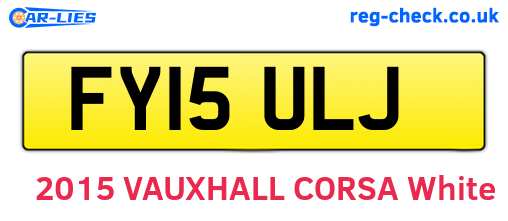 FY15ULJ are the vehicle registration plates.