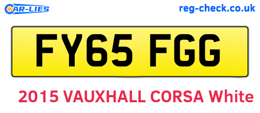 FY65FGG are the vehicle registration plates.