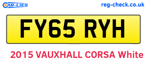 FY65RYH are the vehicle registration plates.