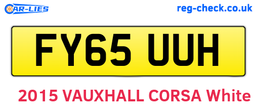 FY65UUH are the vehicle registration plates.
