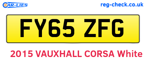 FY65ZFG are the vehicle registration plates.
