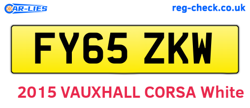 FY65ZKW are the vehicle registration plates.