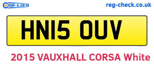 HN15OUV are the vehicle registration plates.