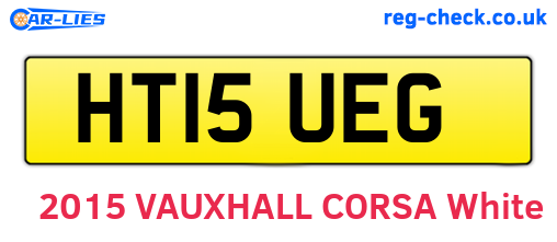 HT15UEG are the vehicle registration plates.