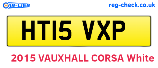 HT15VXP are the vehicle registration plates.